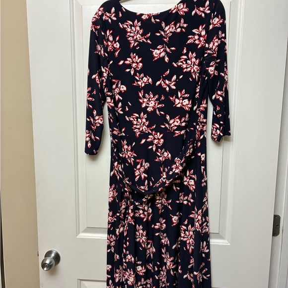 Ralph Lauren Navy Floral Long Sleeve Dress - Picture 2 of 5